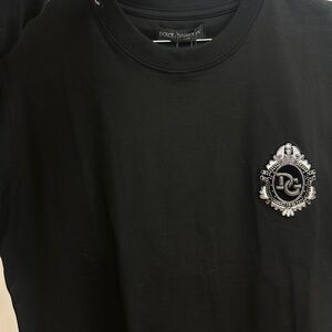 D&G Black Tee with Embroidered Logo